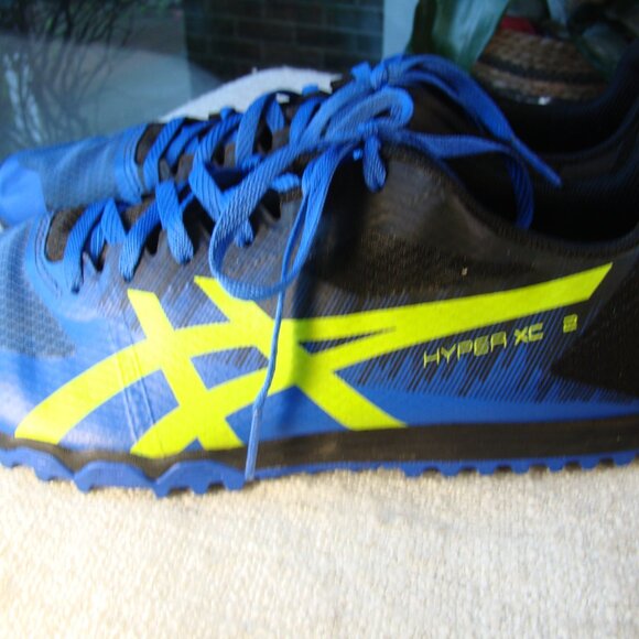 ASICS blue Hyper Xc 2 Track Shoes running (1093A080) S 10.5 M - Picture 4 of 8